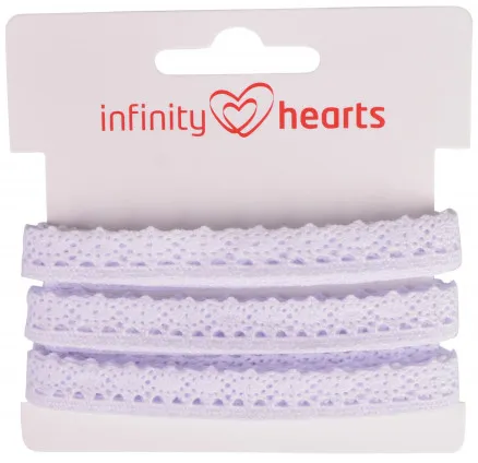 Infinity Hearts Spetsband Polyester 11mm 01 Vit - 5m