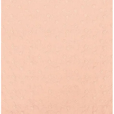 Bomullstyg med broderi 135cm 1613 Laxfärgad - 50cm