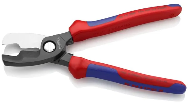 Knipex Kabelsax med dubbla skär, brunerad, med multikomponentshandtag 200 mm