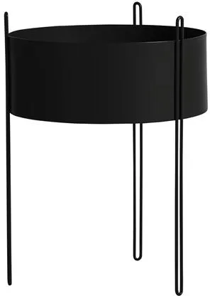 Woud Pidestall Blomkruka Stor Svart