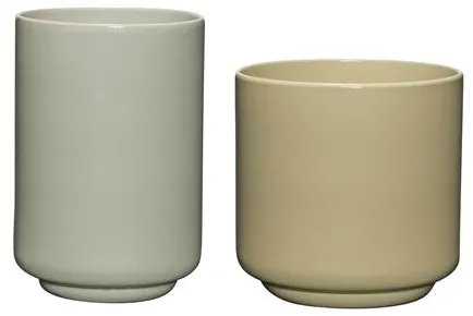 Hübsch Deux Krukset i 2 Ljusgrön/Sand