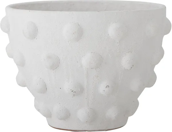 BLOOMINGVILLE Rokiya Dekorativ Blomkruka, Vit, Terrakotta