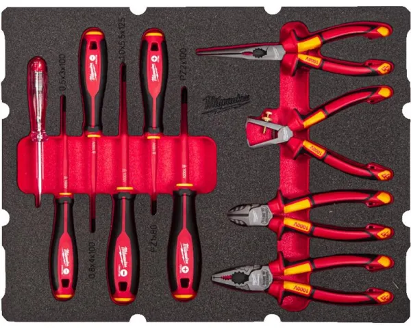 Milwaukee Elektrikerset skum 10 delar